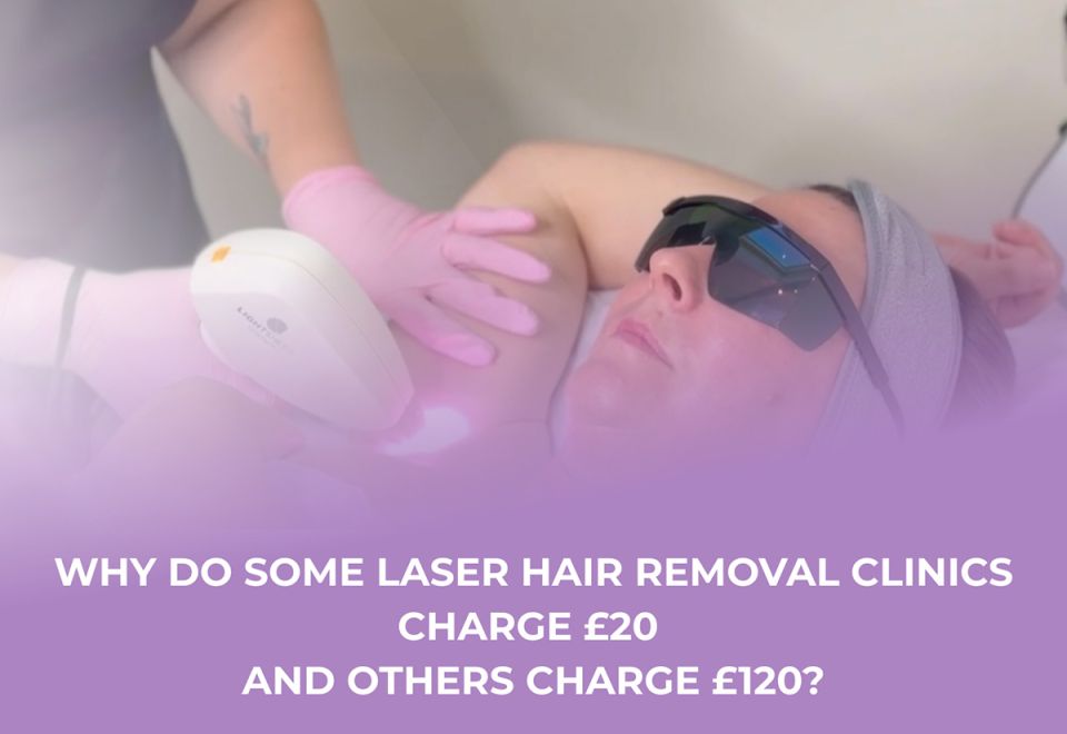 laser hair removal in progress