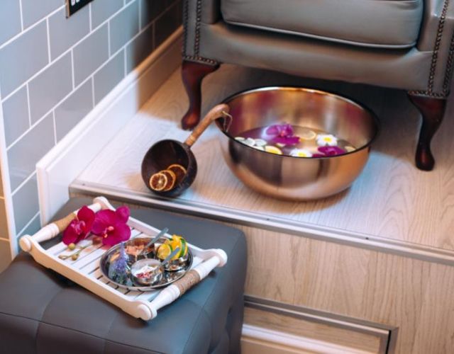 Pedicure seating area